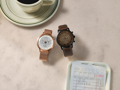 Fossil Group will launch all-new Hybrid HR smartwatch technology this holiday season. Pictured left to right: Fossil Hybrid Smartwatch HR Charter and Hybrid Smartwatch HR Collider.