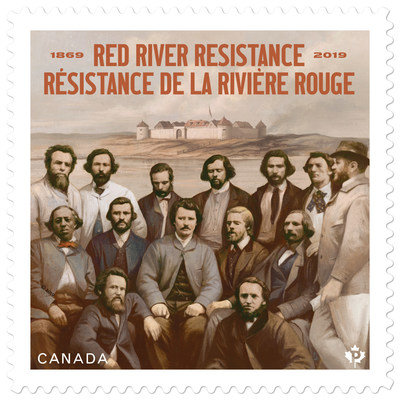 Timbre de la rsistance de la rivire Rouge (Groupe CNW/Postes Canada)