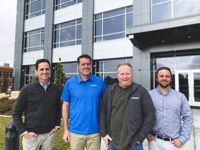 Mike Greenhalgh (building owner), Matthew Meyer (Nexant Senior Engineer), Barry Pomeroy (Nexant Lighting Specialist), and Chris Cox (Nexant Engineer) worked together to get the EMI Health building ENERGY STAR certified.