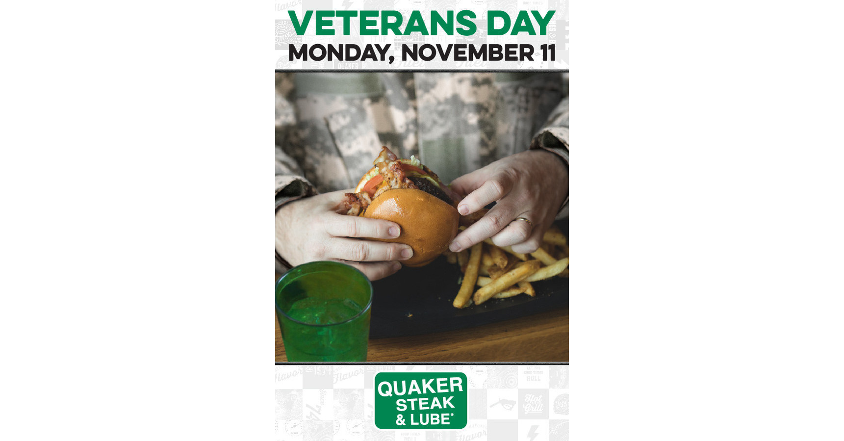 Veterans and ActiveDuty Military Offered Free Meal at Quaker Steak