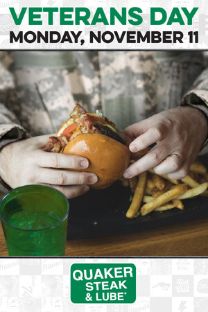 Veterans and Active-Duty Military Offered Free Meal at Quaker Steak &amp; Lube Restaurants on Veterans Day