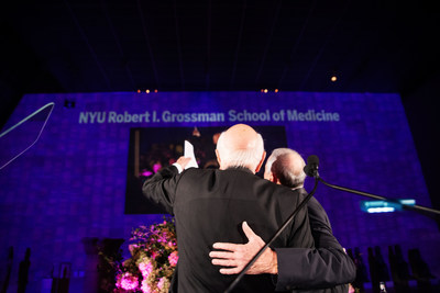 Dr. Robert I. Grossman, dean and CEO of NYU Langone, and Ken Langone after the renaming announcement. Dr. Robert I. Grossman, dean and CEO of NYU Langone, and Ken Langone after the renaming announcement.