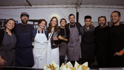 Bertha González Nieves with chefs Enrique Olvera and Daniela Soto-Innes