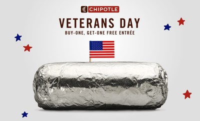 Chipotle announced today that it will offer its annual Military Appreciation BOGO deal in celebration of military service members around the country.