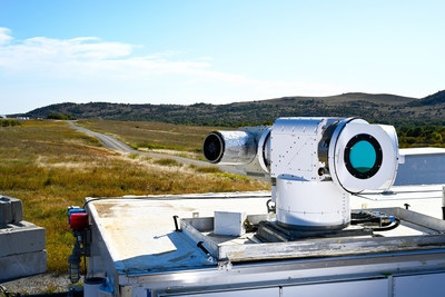 The ATHENA system shown here destroyed multiple drones in a real-world demonstration for the Air Force. The ATHENA system shown here destroyed multiple drones in a real-world demonstration for the Air Force.