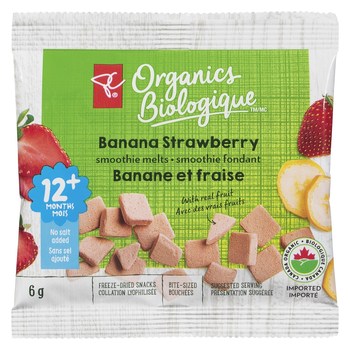 PC Organics Banana Strawberry smoothie melts (CNW Group/President's Choice)