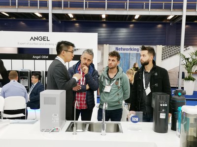 The A7, Angel's all-purpose water purifier drew attention from visitors