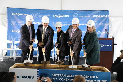 Chip Fulghum, Jon Allman, Senator Donna Campbell, Dr. Anthony Hassan and Dr. Jill Palmer break ground on new Veteran Wellness Center and Steven A. Cohen Clinic. Chip Fulghum, Jon Allman, Senator Donna Campbell, Dr. Anthony Hassan and Dr. Jill Palmer break ground on new Veteran Wellness Center and Steven A. Cohen Clinic.
