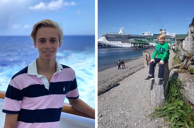 Conoce a los huéspedes jóvenes más viajados de Princess Cruises Guests Alexis Lavoie (izquierda) y Wyatt Wilkinson (derecha)