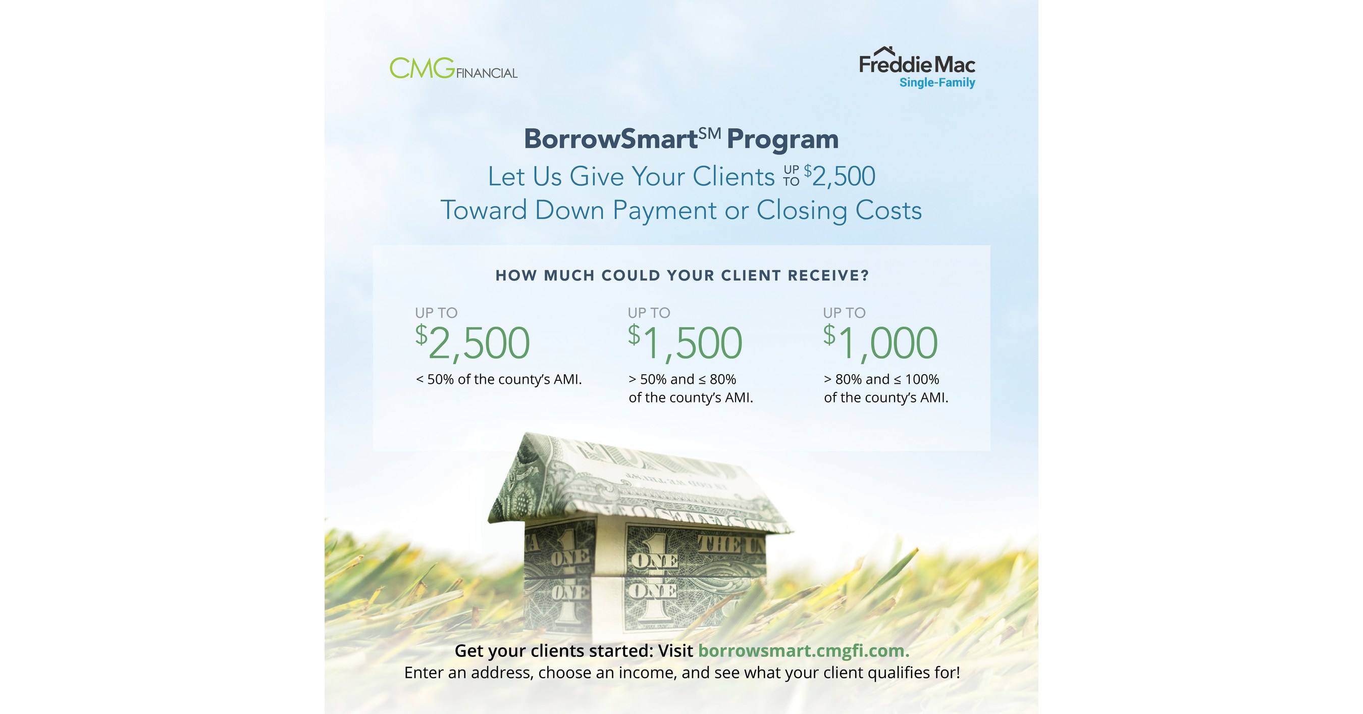 CMG Financial Now Offers Freddie Mac BorrowSmart Program