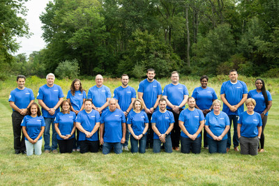 Nineteen of the more than 40 Olympus Meals on Wheels employee volunteers on the grounds of the Olympus Corporation of the Americas campus. Olympus was named the inaugural Corporate Partner of the Year by Meals on Wheels of the Greater Lehigh Valley (MOWGLV) at the 19th Annual Bountiful Bowl, which took place at DeSales University on November 8, 2019. The award recognizes Olympus’ longstanding support of MOWGLV through volunteerism and financial support.