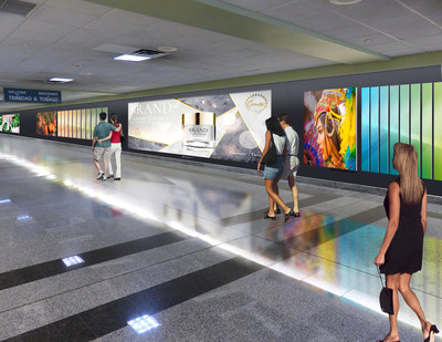 New digital signage from Clear Channel Airport set to greet arrivals into Trinidad & Tobago in 2020.