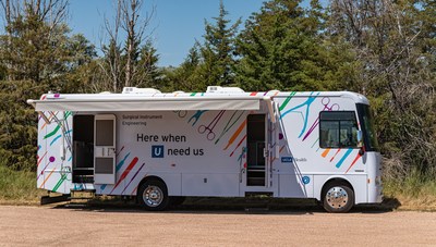 Built by Winnebago and Motiv Power Systems, the zero-emission vehicle is expected to save the health center $750,000 a year, traveling between two hospitals to clean and sterilize surgical equipment, compared to contracting with an off-site, third-party provider to do the work. Built by Winnebago and Motiv Power Systems, the zero-emission vehicle is expected to save the health center $750,000 a year, traveling between two hospitals to clean and sterilize surgical equipment, compared to contracting with an off-site, third-party provider to do the work.