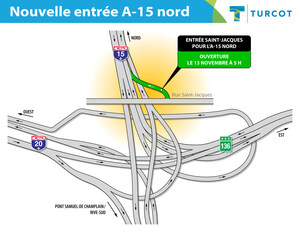 Projet Turcot - Une nouvelle entrée pour l'autoroute 15 en direction nord