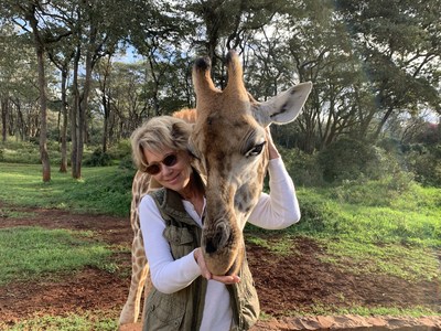 Save Giraffes Now Founder and CEO Susan G. R. Myers with Lilly the giraffe in Africa. Save Giraffes Now is a new 501c3 non-profit organization focused on creating awareness about the significantly declining giraffe populations in Africa, as well as to support on-the-ground programs in Africa. Save Giraffes Now provides critical aid to some remarkable organizations and people working to support viable habitats for giraffes in their native Africa. www.savegiraffesnow.org