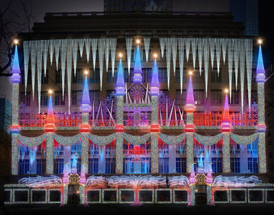 Saks Fifth Avenue Holiday 2019 Light Show Rendering