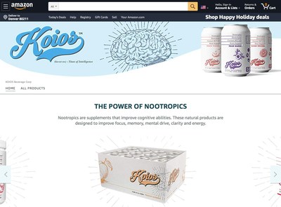 Koios Amazon Storefront (CNW Group/Koios Beverage Corp.)