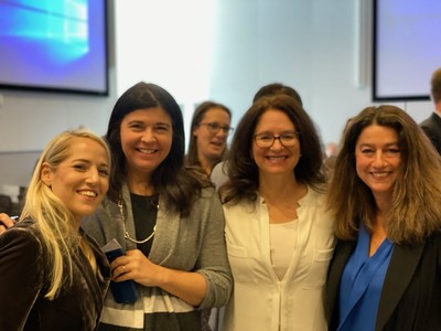 Doctors from all over the country unite at the FDA hearing on the Use of Fecal Microbiota for Transplantation (FMT) to Treat Clostridium difficile Infection Not Responsive to Standard Therapies. Left to Right: Jessica Allegretti, MD (Boston, MA), Colleen Kelly, MD (Providence, RI), Stacy Kahn, MD (Boston, MA), and Sabine Hazan-Steinberg, MD (Malibu, CA) -- Nov 4, 2019, Washington D.C.