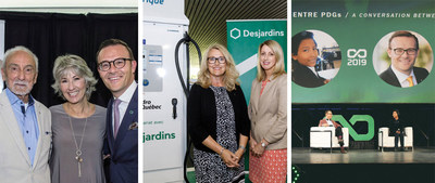 AN ACTIVE AND INVOLVED GROUP. Third-quarter achievements included the contribution to Fondation Yvon Deschamps, the inauguration of the first urban vehicle-charging superstation in Quebec, and the fourth edition of the Cooperathon. (CNW Group/Desjardins Group)