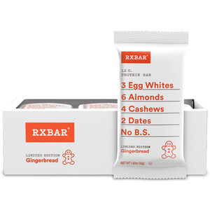 Catch Them While You Can: RXBAR Announces the Return of Gingerbread RXBAR