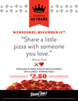 Round Table Pizza® Invites Customers to "Share a Little Pizza with Someone You Love" in Celebration of 60th Anniversary