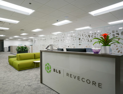 The BLS|Revecore Service Delivery & Innovation Center Reception Entrance