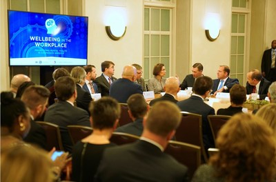 PenFed President/CEO James Schenck participating in a roundtable leadership discussion with Robert Wilkes, United States Secretary of Veterans Affairs; Joe Grogan, Assistant to the President, Director of the Domestic Policy Council, The White House; The Honorable James N. Stewart, Under Secretary of Defense for Personnel and Readiness; Dr. Barbara Van Dahlen, Executive Director, PREVENTS Task Force and corporate leaders.