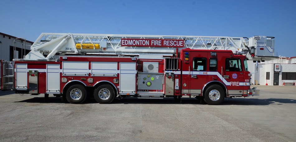 Edmonton Fire and Rescue’s new Spartan Emergency Response 100’ Rear Mount Smeal Platform.