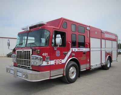 One of six new Smeal Custom Pumpers Edmonton Fire and Rescue has ordered from Spartan Emergency Response.