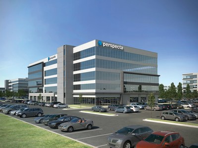 Rendering of future Perspecta building at Ten Mile Crossing in Meridian, Idaho. © 2019 BVA Development, LLC and Babcock Design Group. Rendering of future Perspecta building at Ten Mile Crossing in Meridian, Idaho. © 2019 BVA Development, LLC and Babcock Design Group.
