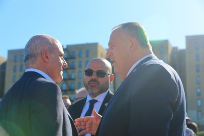 (Left to right): Gary Segal, President and CEO, Dynamic Star; Santos Rodriguez, Director of Community Affairs & Strategic Initiatives, Building and Construction Trades Council of Greater New York; Gary LaBarbera, President, Building and Construction Trades Council of Greater New York. Photo by Kendall Glaspie