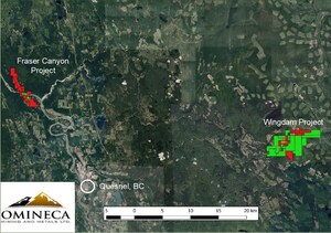 Omineca Identifies Several Potential Paleochannels at the Fraser Canyon Gold Project Near Wingdam, Barkerville, BC, Canada