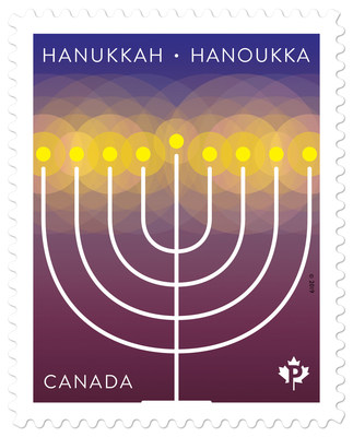 Le timbre sur Hanoukka (Groupe CNW/Postes Canada)