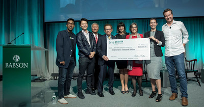 Babson MBA graduate Joanna Geisinger (second from right) and TORq Interface wins $100K in Babson College ePitch Competition