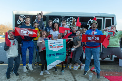 Crews drove ‘battle buses” to schools in the Kansas City area to surprise the top 20 finalists teams in the Burns & McDonnell Battle of the Brains competition. Each finalist team wins grant money and the chance to have their proposal transformed into the next $1 million exhibit at Science City.