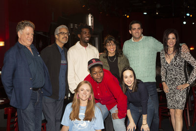 Bob Mandel (event co-chair), Angelo Lozada, comedians Gary Richardson, Melissa Villaseñor of SNL, co-chair Andrew Elkin, DDF Chief Executive Officer Andrea Eidelman, Lauren Mandel (event co-chair), and comedians Sam Jay and Ali Kolbert at the 5th Annual New York Night of Laughter. [Photo by Ava Williams]