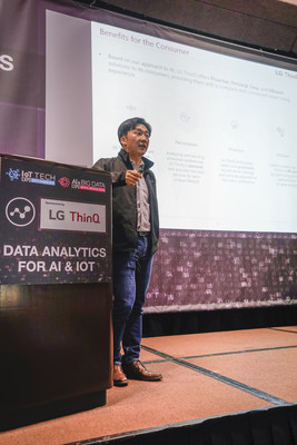 Samuel Chang, corporate vice president of LG Silicon Valley Lab, spoke about “Process Automation from IoT Data”.