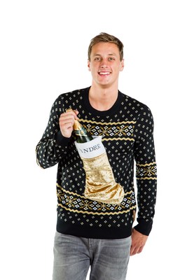 ‘André® Champagne has partnered with Tipsy Elves to bring the cheer to your next holiday ‘par-tay’ with limited-edition holiday ugly sweaters, onesies and fanny packs’