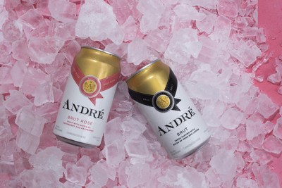“André®’s new-to-market 375mL cans, available in both Brut and Brut Rosé.”