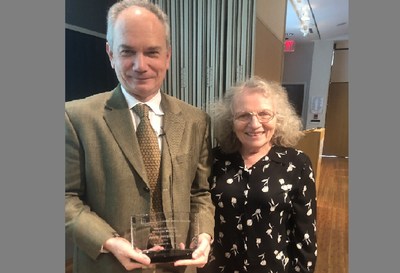 Drs. Georgiou and Diamond at the Feinstein Institutes' Marsh Lecture