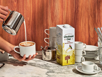 Chobani™ Oat Drink Barista Blend was specifically designed to behave like steamed whole milk in coffee and tea.