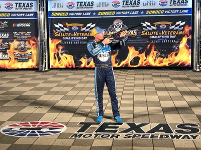 NASCAR Cup Series driver, Kevin Harvick was awarded with a Henry Texas Tribute Edition rifle for his pole qualifying win at Texas Motor Speedway on November 2, 2019.
