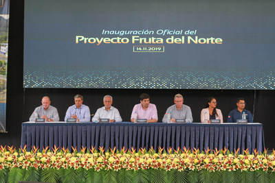 Lundin Gold Announces the Inauguration of the Fruta del Norte Project and Production of First Gold (CNW Group/Lundin Gold Inc.)