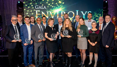 Les laurats de l'dition 2019 du Gala EnviroLys (Groupe CNW/Conseil des entreprises en technologies environnementales du Qubec (CETEQ))