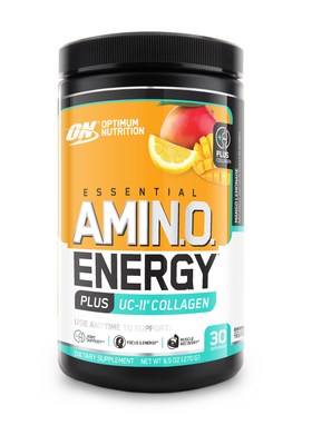 OPTIMUM NUTRITION introduces a new variety of its popular anytime energy beverage mix with UC-II Collagen for Joint Support. ESSENTIAL AMIN.O. ENERGY PLUS UC-II Collagen is available online and at nutrition retailers nationwide.