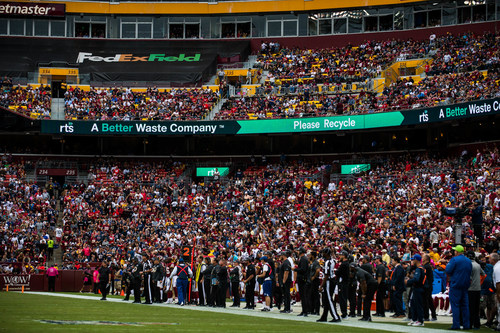 RTS encourages recycling awareness as part of their sustainability partnership with FedExField.
