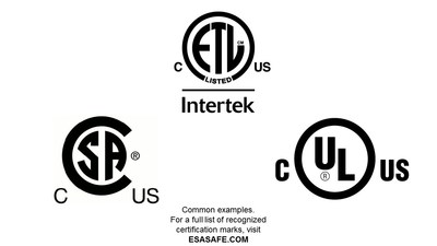 Sample Certification Marks (CNW Group/Electrical Safety Authority)