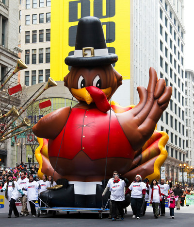 2019 Chicago Thanksgiving Parade features beloved mascot Teddy Turkey. The parade also features an all-star lineup with Grand Marshals, actors Chris Sullivan and Miguel Cervantes. You will also see Santa himself, plus 90 diverse and captivating groups.