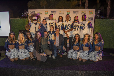 Donald Goodman and family with Todd Gurley II and members of the Los Angeles Rams organization.