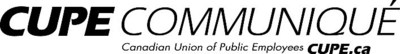 Logo: Canadian Union of Public Employees (CNW Group/Canadian Union of Public Employees (CUPE))